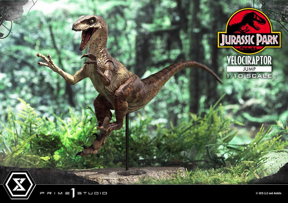Prime 1 Studio Jurassic Park Velociraptor Jump 1/10 Statue
