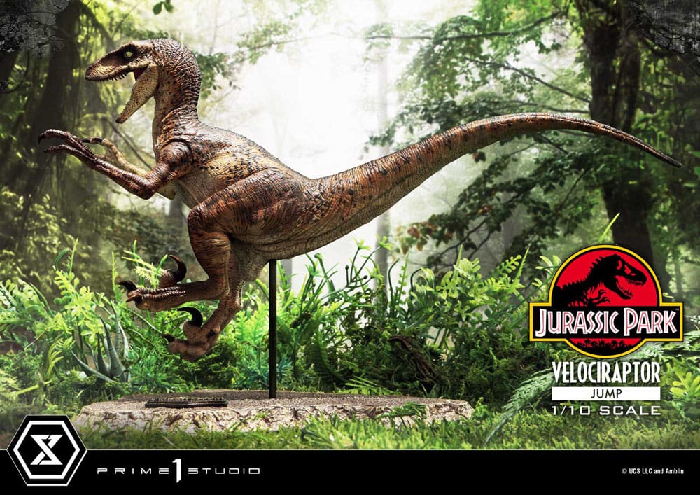 Prime 1 Studio Jurassic Park Velociraptor Jump 1/10 Statue
