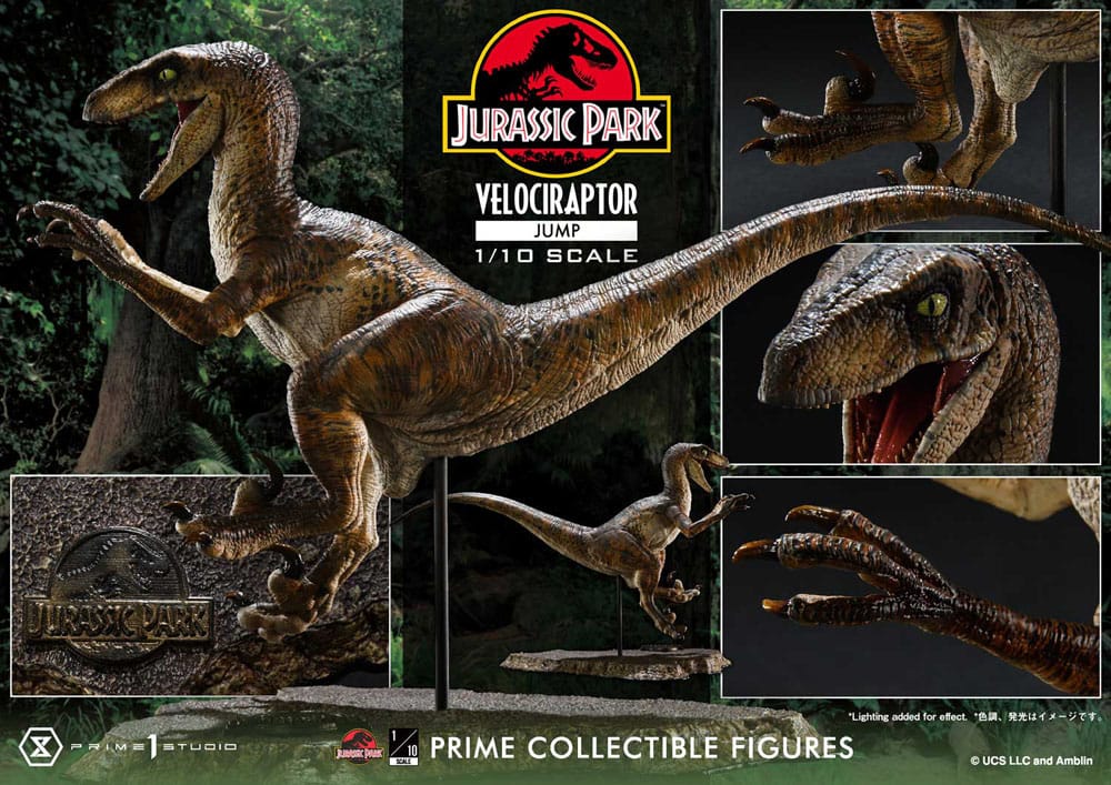 Prime 1 Studio Jurassic Park Velociraptor Jump 1/10 Statue