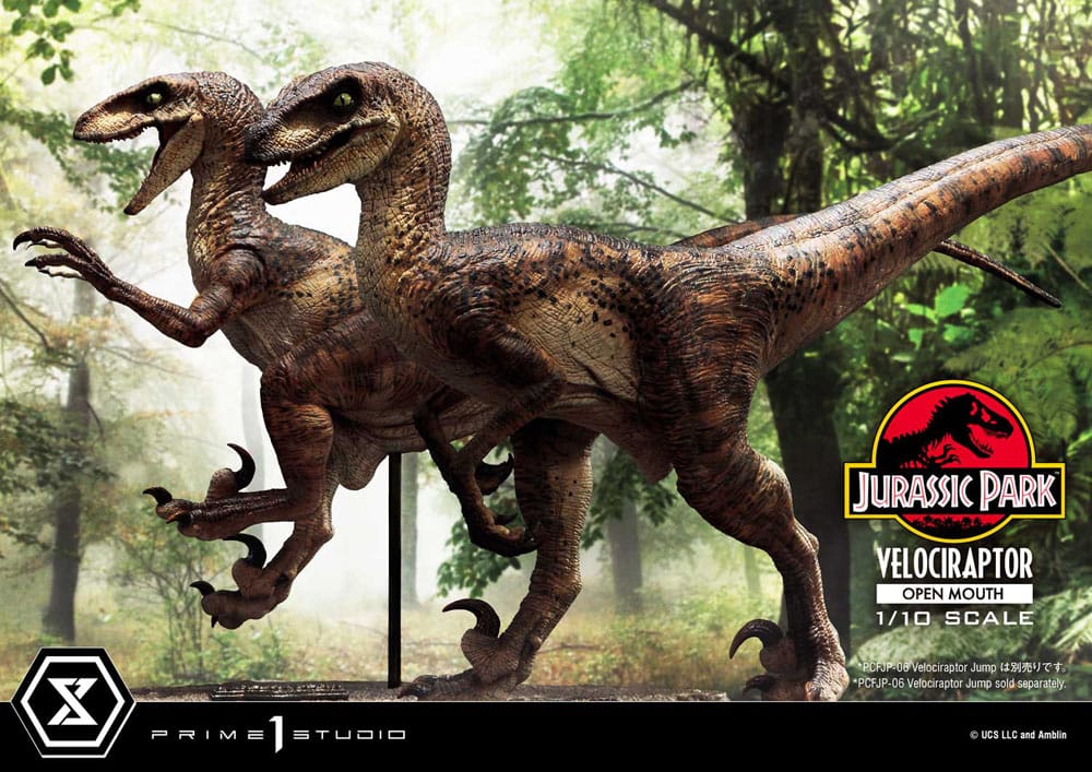 Prime 1 Studio Jurassic Park Velociraptor Open Mouth 1/10 Statue