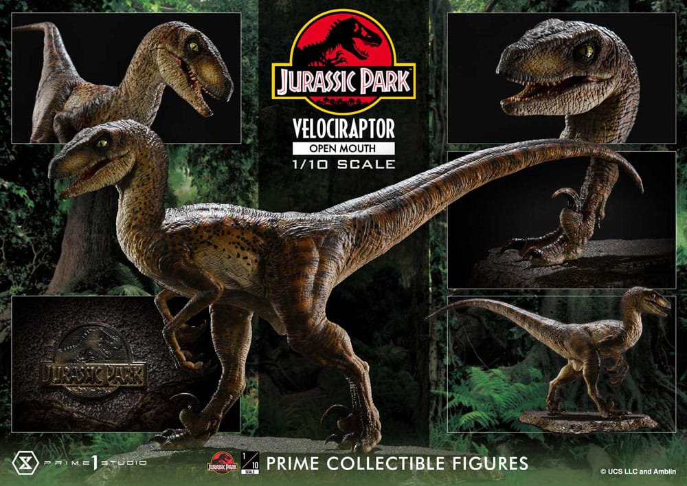 Prime 1 Studio Jurassic Park Velociraptor Open Mouth 1/10 Statue