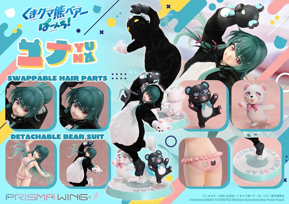 Prime 1 Studio Kuma Kuma Kuma Bear Punch! Prisma Wing Yuna 1/7 Statue