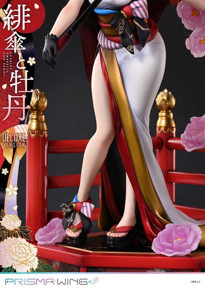 Prime 1 Studio Prisma Wing Scarlet Umbrella and Peony Deluxe Version 1/7 PVC Statue