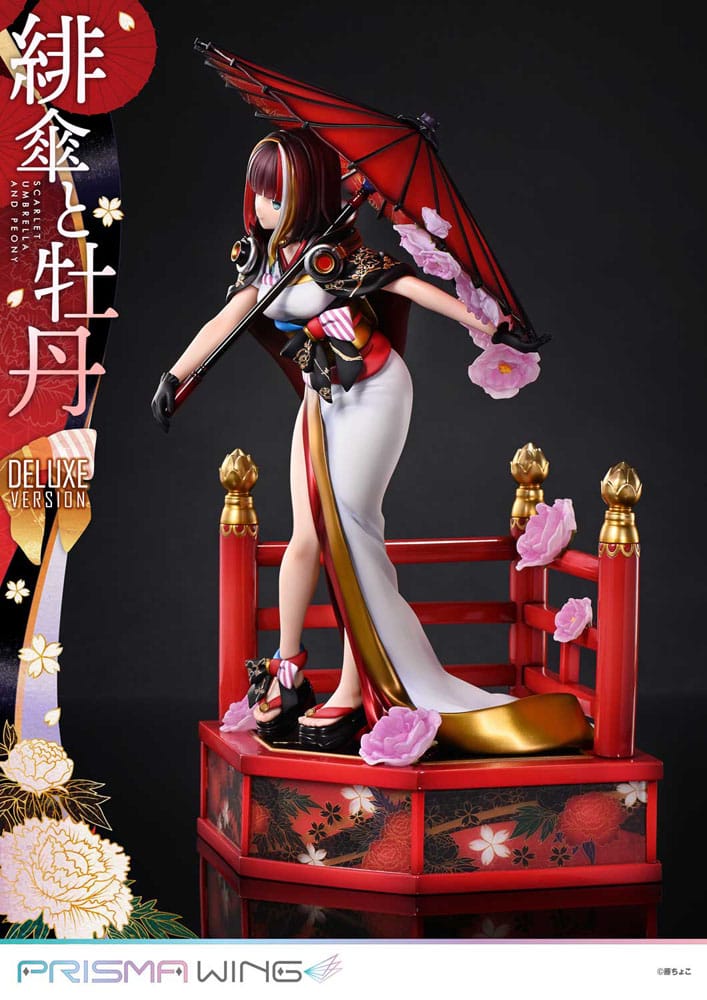 Prime 1 Studio Prisma Wing Scarlet Umbrella and Peony Deluxe Version 1/7 PVC Statue