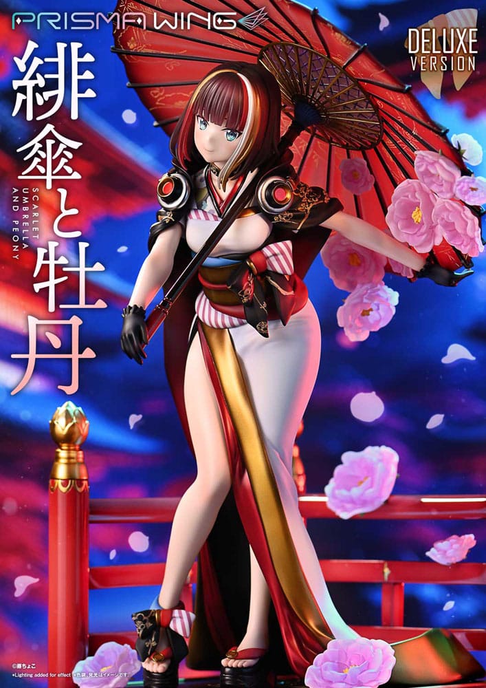 Prime 1 Studio Prisma Wing Scarlet Umbrella and Peony Deluxe Version 1/7 PVC Statue