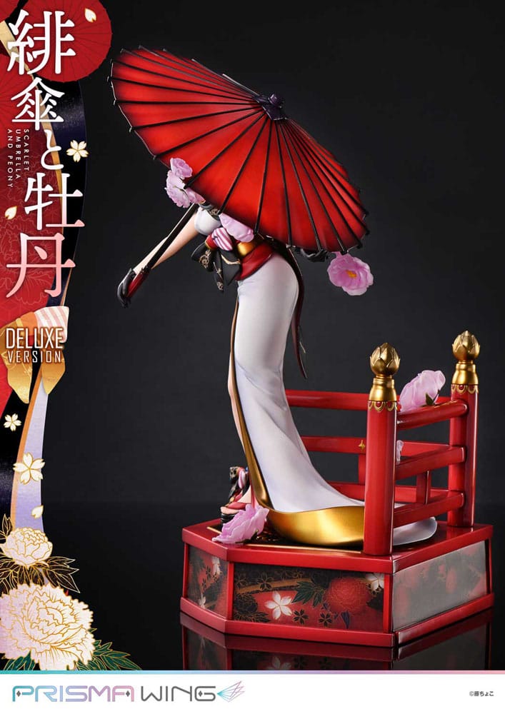 Prime 1 Studio Prisma Wing Scarlet Umbrella and Peony Deluxe Version 1/7 PVC Statue