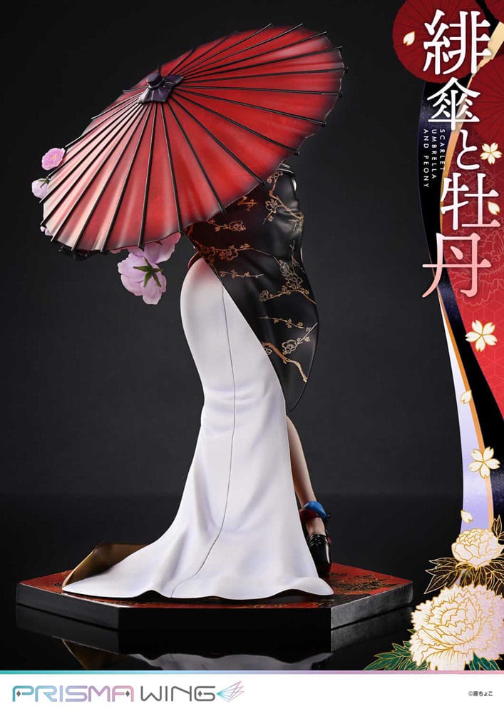 Prime 1 Studio Prisma Wing Scarlet Umbrella and Peony Deluxe Version 1/7 PVC Statue