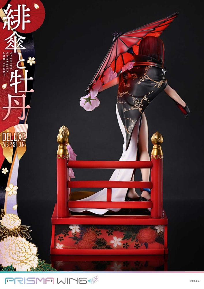 Prime 1 Studio Prisma Wing Scarlet Umbrella and Peony Deluxe Version 1/7 PVC Statue