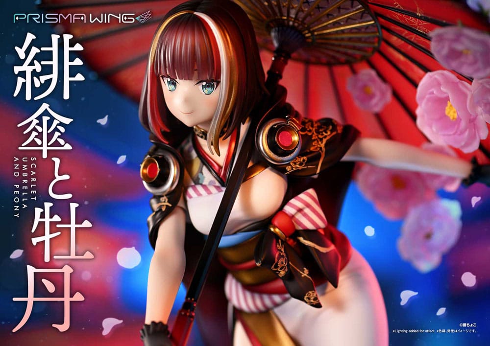 Prime 1 Studio Prisma Wing Scarlet Umbrella Peony Original Illustration Fuzichoco 1/7 Statue