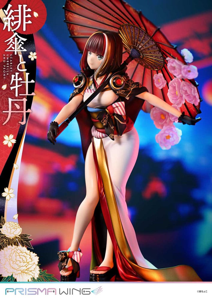 Prime 1 Studio Prisma Wing Scarlet Umbrella Peony Original Illustration Fuzichoco 1/7 Statue