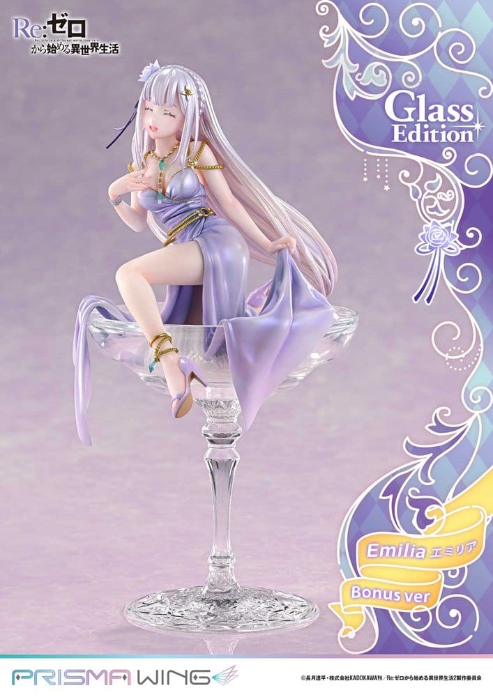 Prime 1 Studio ReZero Emilia Glass Edition Bonus Version Prisma Wing 1/7 Statue