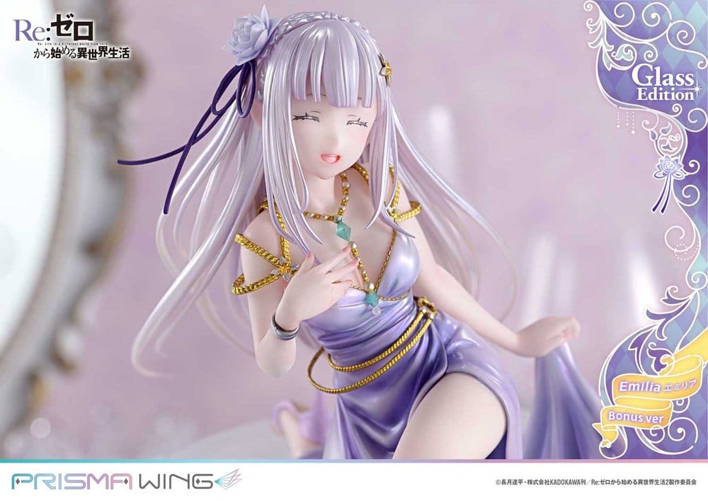Prime 1 Studio ReZero Emilia Glass Edition Bonus Version Prisma Wing 1/7 Statue