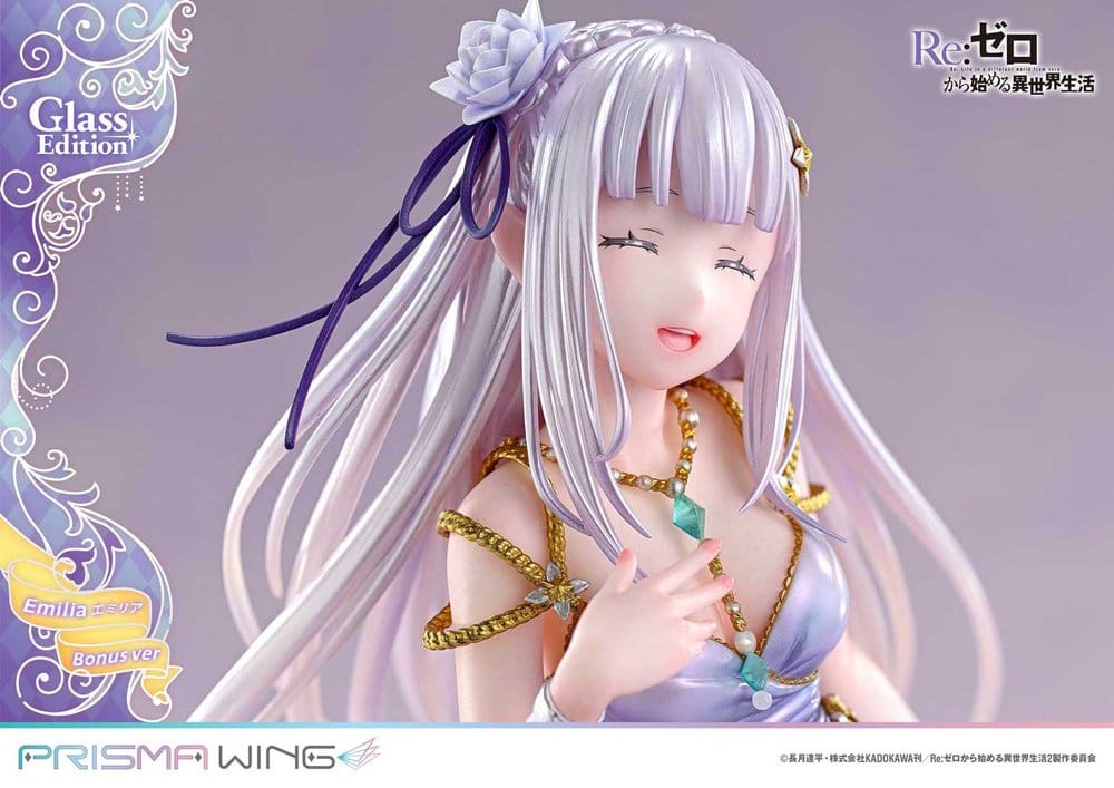 Prime 1 Studio ReZero Emilia Glass Edition Bonus Version Prisma Wing 1/7 Statue
