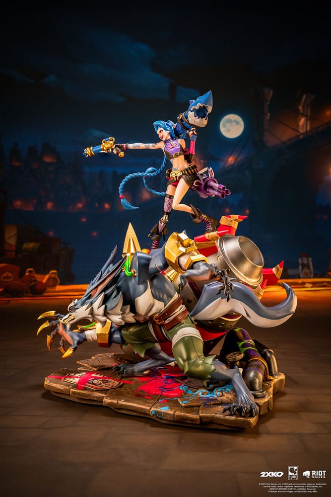 Pure Arts League of Legends 2XKO Jinx & Warwick Diorama 1/10 Statue