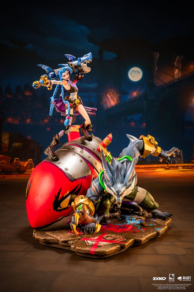 Pure Arts League of Legends 2XKO Jinx & Warwick Diorama 1/10 Statue