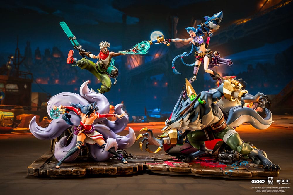 Pure Arts League of Legends 2XKO Jinx & Warwick Diorama 1/10 Statue