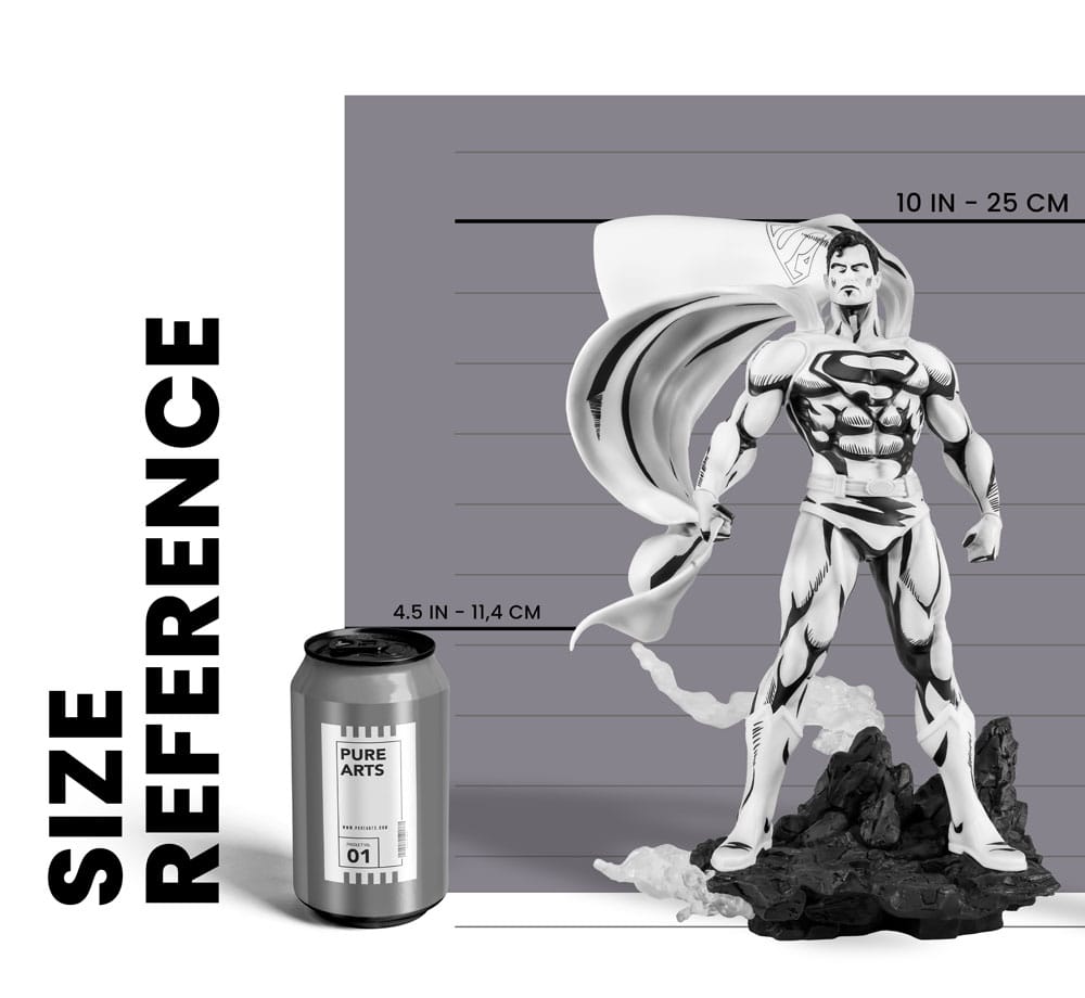 Pure Arts Man of Steel Superman PX SDCC 2024 Black White Version 1/8 Statue