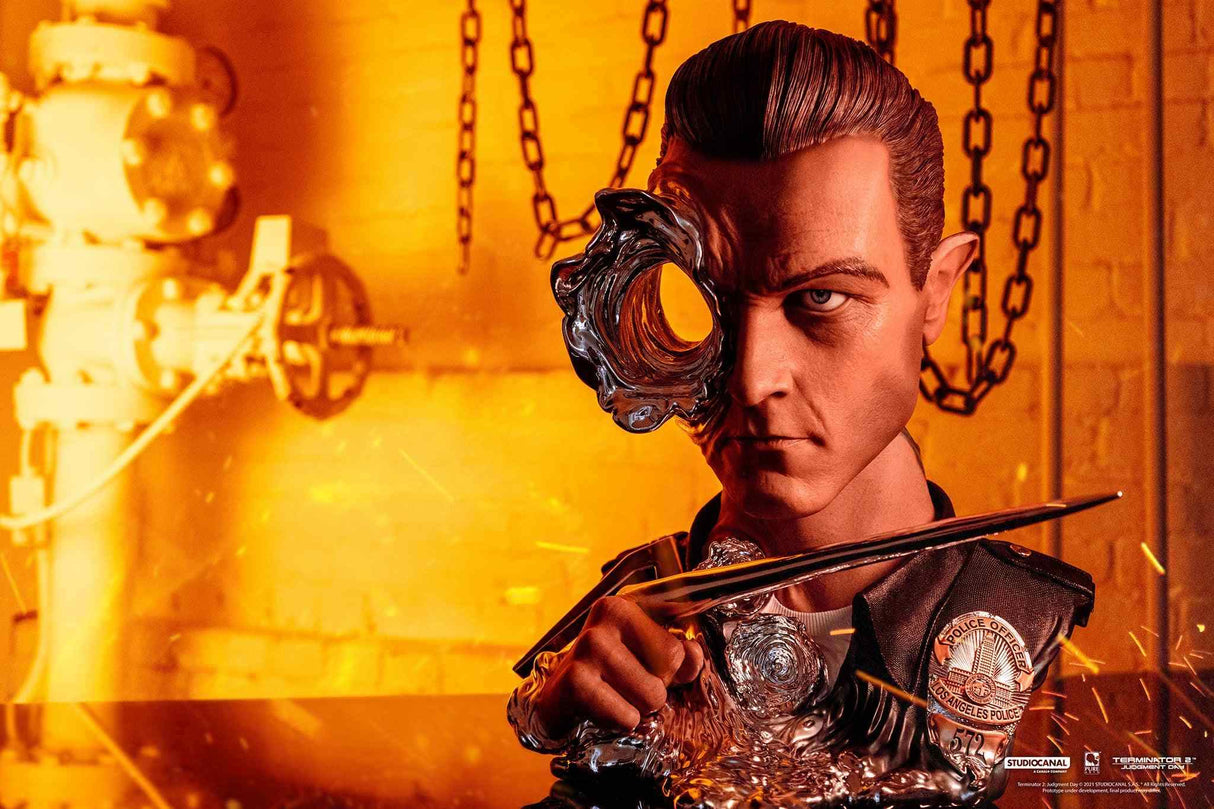Pure Arts Terminator 2 T-1000 Painted DELUXE 1/1 Art Mask - Beschädigte Verpackung