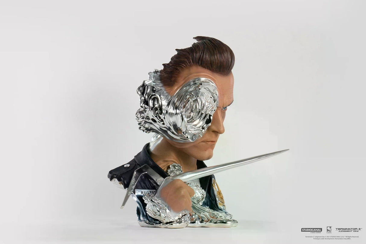 Pure Arts Terminator 2 T-1000 Painted DELUXE 1/1 Art Mask - Beschädigte Verpackung