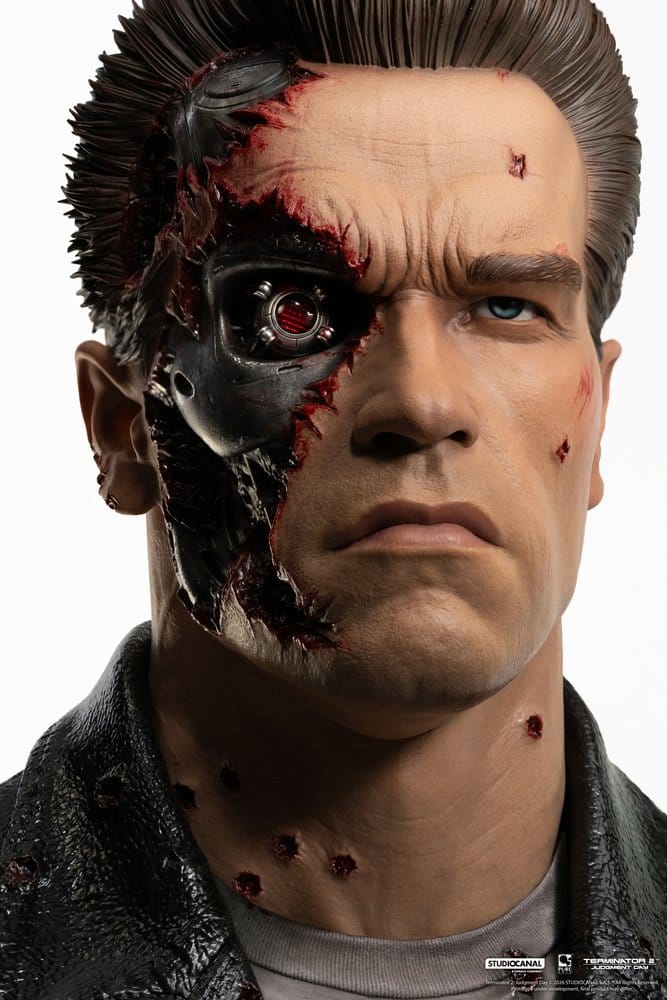 Pure Arts Terminator 2 T-800 Model 101 Battle Damaged Art Mask 1/1 Replik
