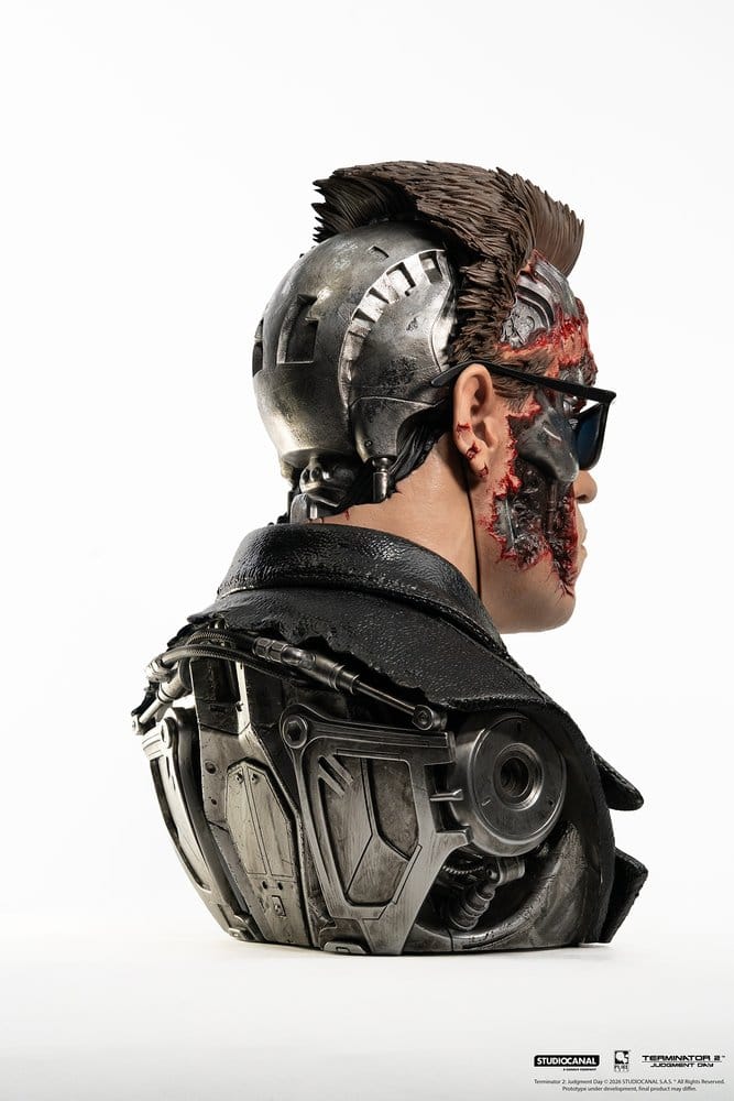 Pure Arts Terminator 2 T-800 Model 101 Battle Damaged Art Mask 1/1 Replik