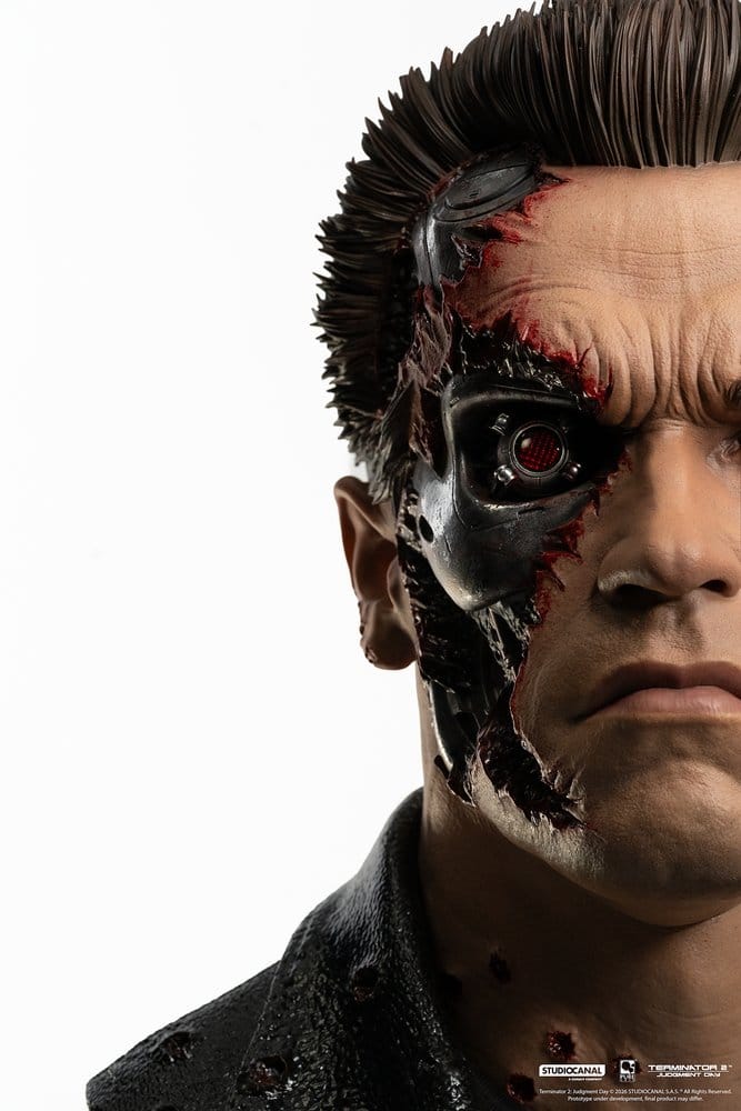 Pure Arts Terminator 2 T-800 Model 101 Battle Damaged Art Mask 1/1 Replik