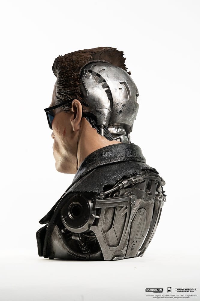 Pure Arts Terminator 2 T-800 Model 101 Battle Damaged Art Mask 1/1 Replik