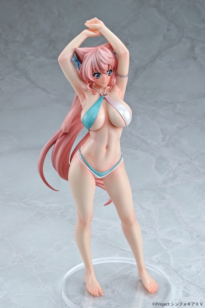 Q-Six Senki Zesshou Symphogear XV Maria Cadenzavna Eve Bikini Style Gloss Ver. 1/7 Figur