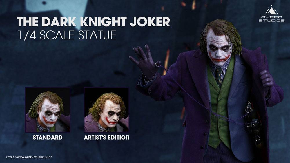 Queen Studios The Dark Knight Heath Ledger Joker Artists Edition 1/4 Statue - Beschädigte Verpackung