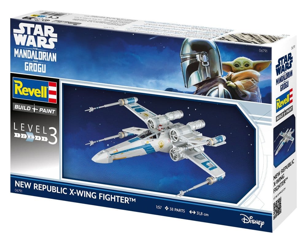 Revell Star Wars The Mandalorian and Grogu Revell Modellbausatz 1/57 New Republic X-Wing Fighter 22 cm