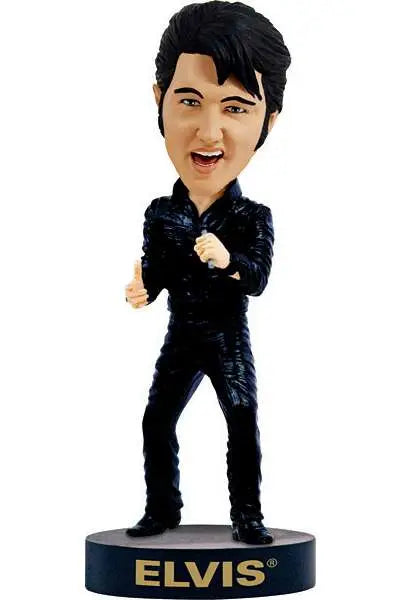 Royal Bobbles Elvis Presley Black Leather Bobble Head / Wackelkopf-Figur