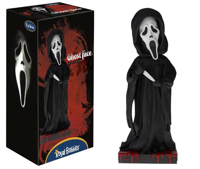 Royal Bobbles Ghost Face Bobblehead / Wackelkopf-Figur