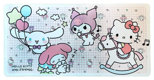 Sakami Merchandise Sanrio Hello Kitty & Friends Pink Black Party Series Infant Style XXL Mousepad
