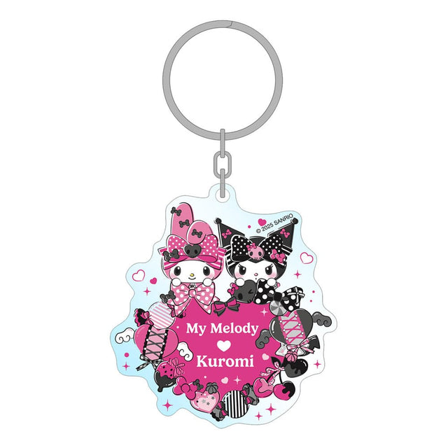 Sakami Merchandise Sanrio Pink Black Party Series My Melody & Kuromi Acry Schlüsselanhänger