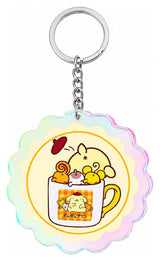 Sakami Merchandise Sanrio Pompompurin 30th Anniversary Squishy Cute Purin 02 Acryl-Schlüsselanhänger