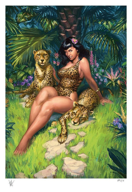 Sideshow Collectibles Bettie Page Jungle Bettie Bettie Ungerahmt Kunstdruck