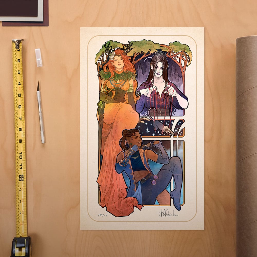 Sideshow Collectibles Critical Role Marisha Ray 10th Anniversary Art Nouveau Illustrations Kunstdruck
