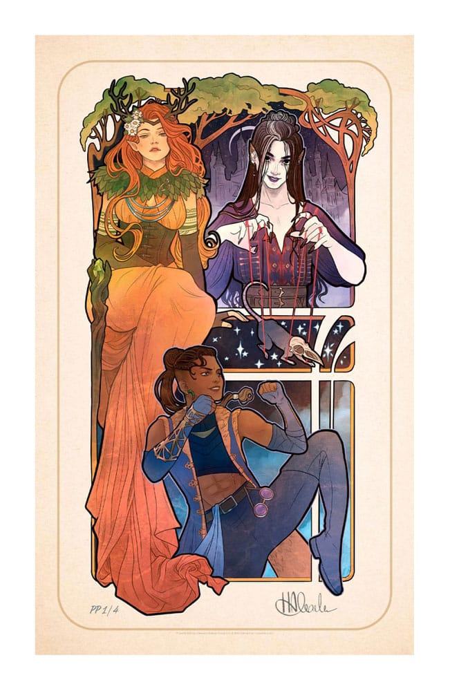 Sideshow Collectibles Critical Role Marisha Ray 10th Anniversary Art Nouveau Illustrations Kunstdruck