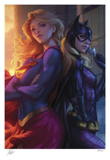 Sideshow Collectibles DC Comics Supergirl & Batgirl Kunstdruck Ungerahmt