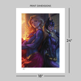 Sideshow Collectibles DC Comics Supergirl & Batgirl Kunstdruck Ungerahmt