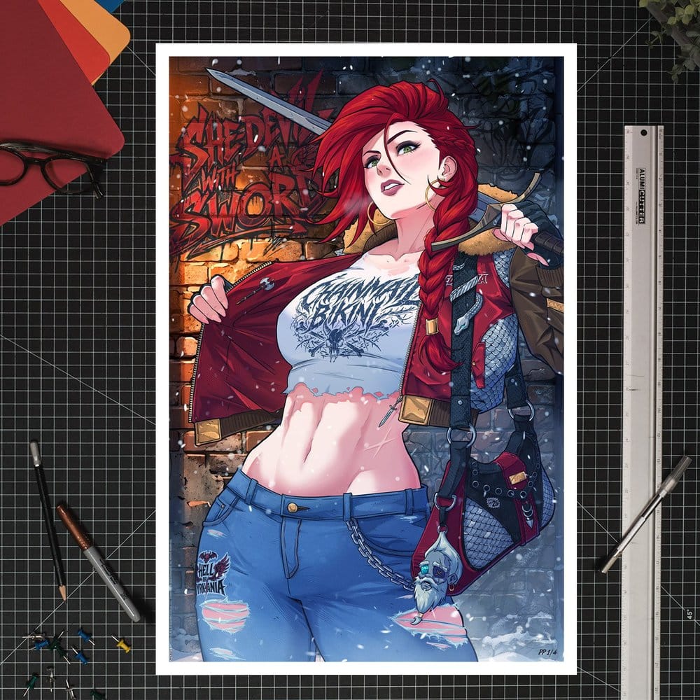 Sideshow Collectibles Dynamite Entertainment Red Sonja Kunstdruck ungerahmt
