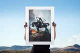 Sideshow Collectibles Frank Frazetta Death Dealer I Rainbow Lava Holofoil - ungerahmt Kunstdruck