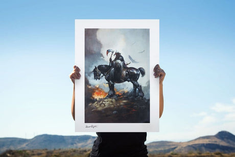 Sideshow Collectibles Frank Frazetta Death Dealer I Rainbow Lava Holofoil - ungerahmt Kunstdruck