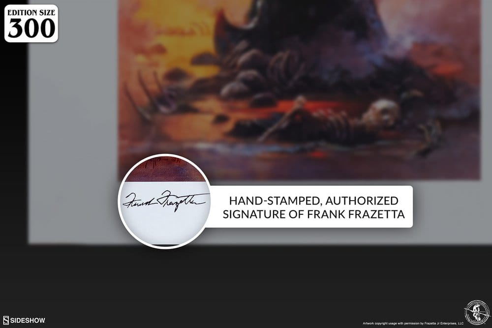 Sideshow Collectibles Frank Frazetta Death Dealer III (Revised) Rainbow Lava Holofoil - ungerahmt Kunstdruck