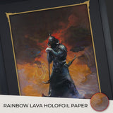 Sideshow Collectibles Frank Frazetta Death Dealer III (Revised) Rainbow Lava Holofoil - ungerahmt Kunstdruck