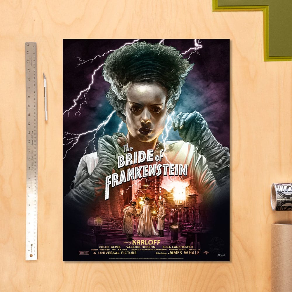 Sideshow Collectibles Frankensteins Braut Bride of Frankenstein (Color Variant) Kunstdruck