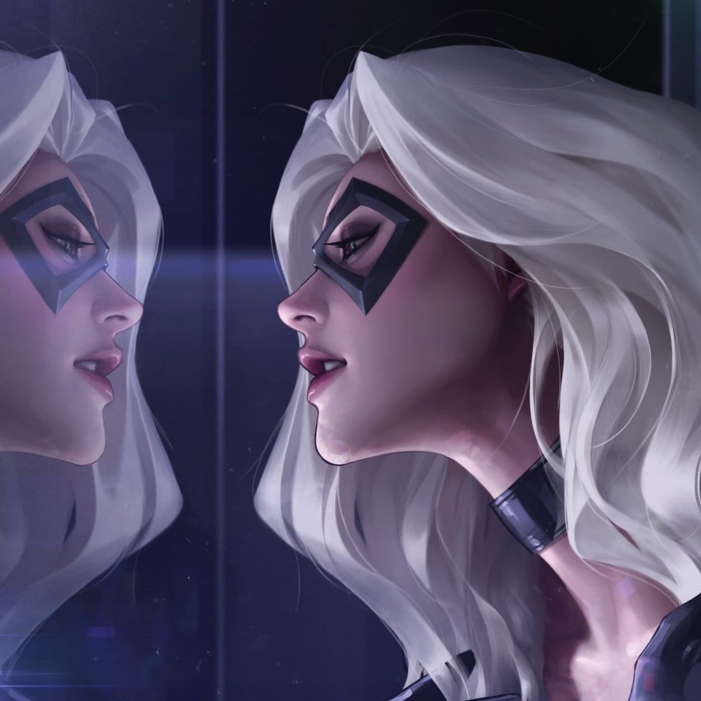 Sideshow Collectibles Marvel Black Cat Ungerahmt Kunstdruck