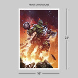Sideshow Collectibles Marvel Planet Hulk Worldbreaker Ungerahmt Kunstdruck