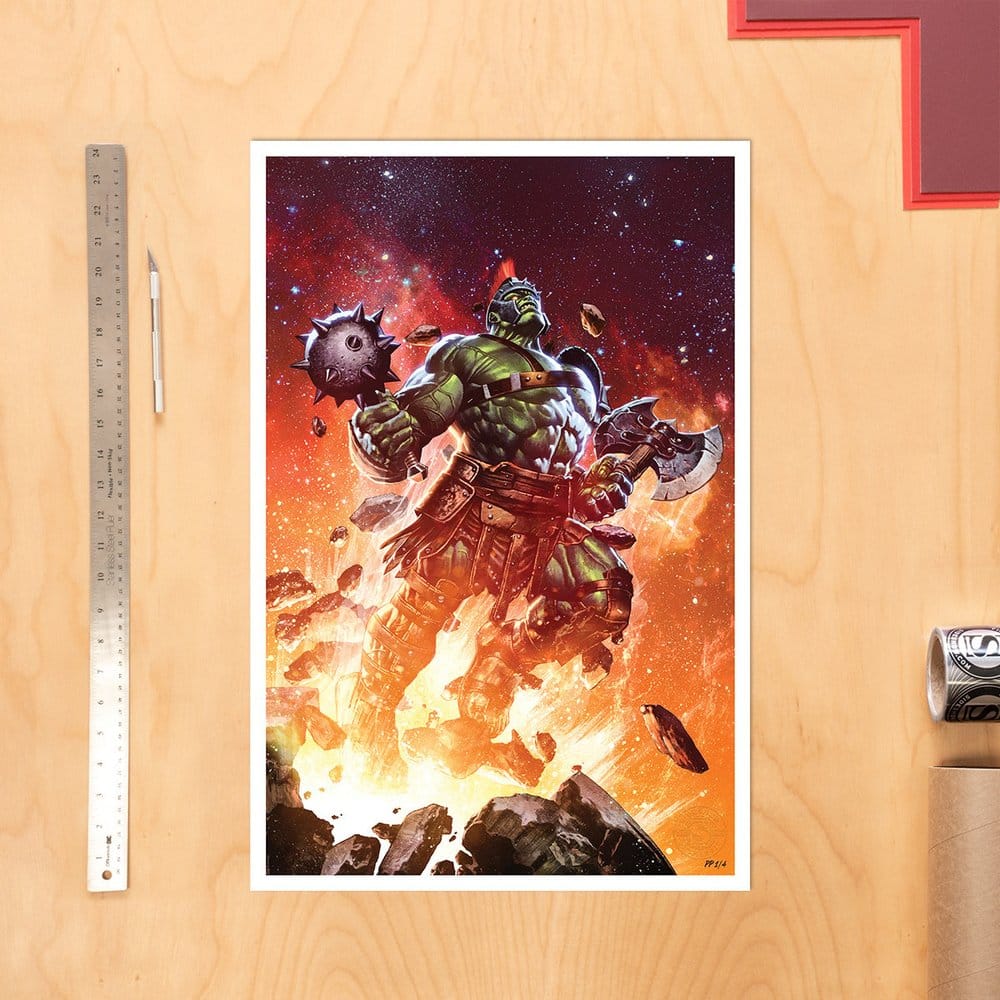 Sideshow Collectibles Marvel Planet Hulk Worldbreaker Ungerahmt Kunstdruck