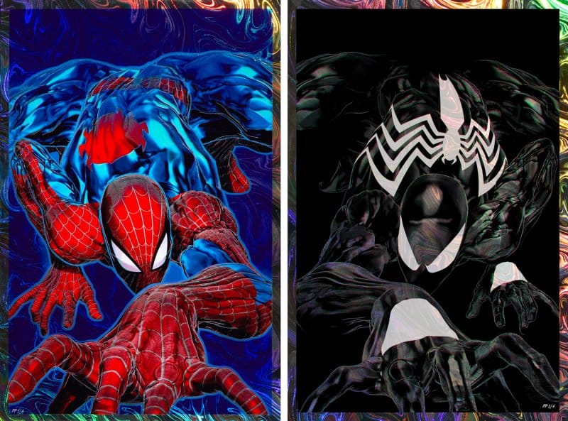 Sideshow Collectibles Marvel Spider-Man ’94 2er-Set Ungerahmt Deluxe Set Kunstdrucke